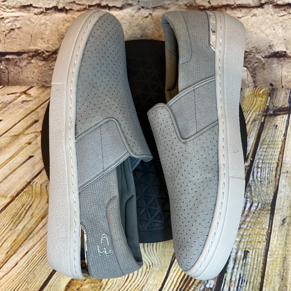 Skechers Concept 3 Womens Gray Perforated Elastic Fit Slip On Athletic Flats 9.5 - Picture 5 of 9